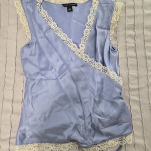 Banana Republic Silk Top with Cream Lace